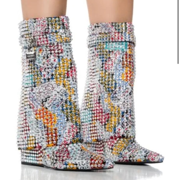 Akira Rhinestone Boots - Picture 1 of 1